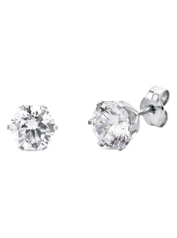 Diamant Exquis Złote kolczyki-wkrętki z cyrkoniami