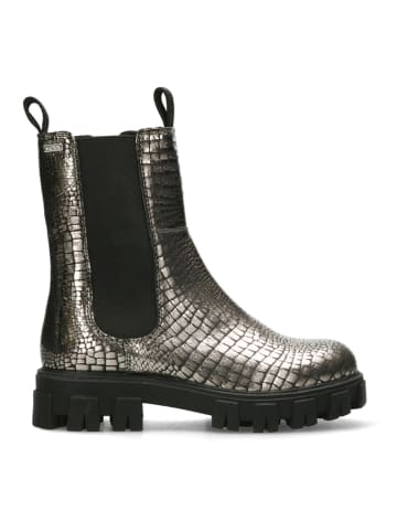 Mexx Leder-Chelsea-Boots "Halina" in Schwarz/ Silver