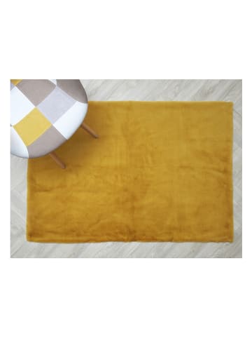 THE HOME DECO FACTORY Kurzflor-Teppich in Gelb - (L)170 x (B)120 cm