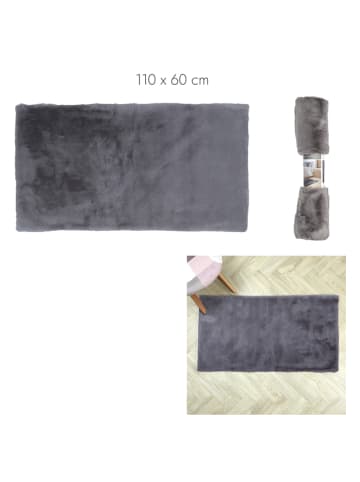 The Home Deco Kids Kurzflor-Teppich in Grau - (L)110 x (B)60 cm