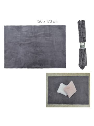 THE HOME DECO FACTORY Laagpolig tapijt grijs - (L)170 x (B)120 cm
