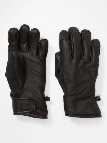 Marmot Skórzane rękawiczki "Dragtooth" w kolorze czarnym