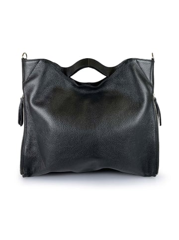 Florence Bags Skórzana torebka "Ge" w kolorze czarnym - 39 x 31 x 5 cm