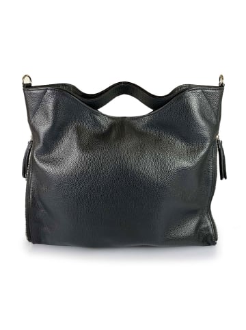 Florence Bags Leder-Henkeltasche "Ge" in Schwarz - (B)39 x (H)31 x (T)5 cm