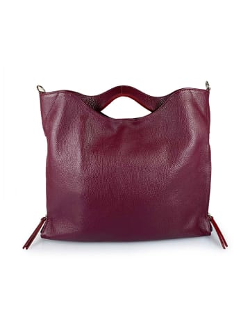 Florence Bags Leder-Henkeltasche "Ge" in Bordeaux - (B)39 x (H)31 x (T)5 cm