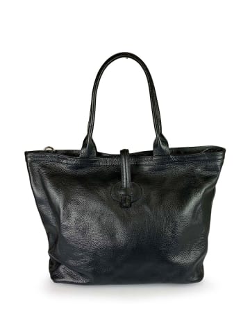 Florence Bags Leren shopper "Fr" zwart - (B)42 x (H)38 x (D)6 cm