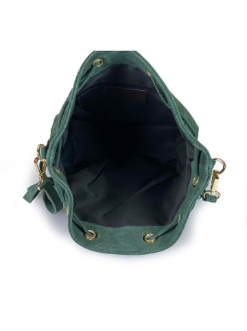 Florence Bags Leren schoudertas "PD" groen - (B)27 x (H)30 x (D)6 cm