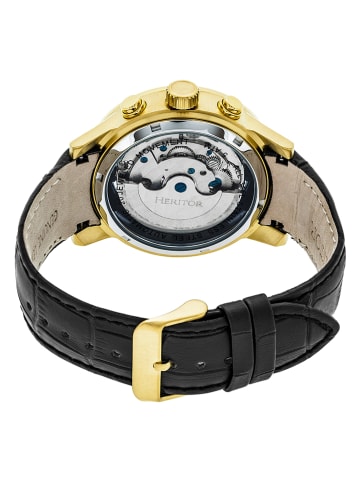 Heritor Automatikuhr "Hannibal" in Schwarz/ Gold