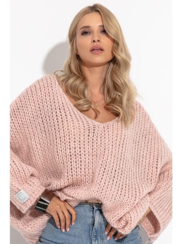 fobya Sweter w kolorze jasnoróżowym