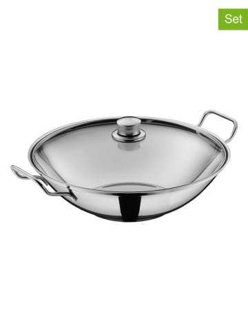 WMF 2tlg. Set: Edelstahl-Wok "Wok Party" - Ø 36 cm