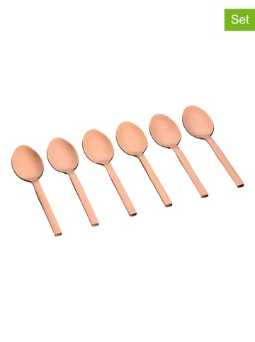 Björn 6er-Set: Edelstahl-Kaffeelöffel "Emund" in Kupfer - (L)12 cm