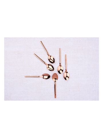 Björn 6er-Set: Edelstahl-Kaffeelöffel "Emund" in Kupfer - (L)12 cm