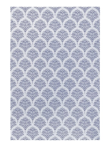 WHITE LABEL Indoor-/ Outdoor-Teppich "Rug" in Blau/ Creme