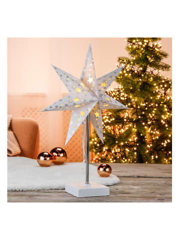 Profiline Dekoracyjna lampa LED "Shining Paper Star" w kolorze ciepłej bieli - 35 x 35 cm