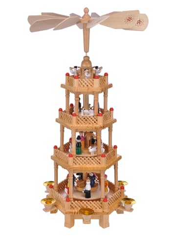 Profiline Piramida świąteczna w kolorze jasnobrązowym - 29 x 53,5 x 19 cm