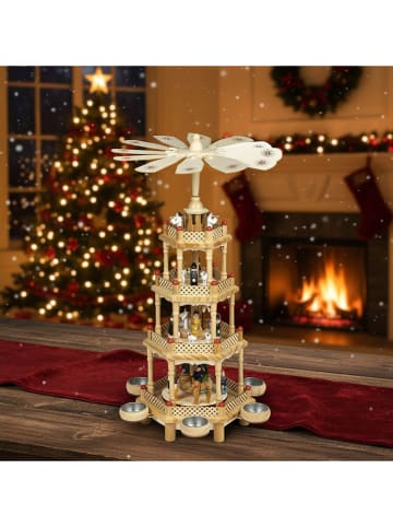 Profiline Weihnachtspyramide in Natur - (B)29 x (H)53,5 x (T)19 cm