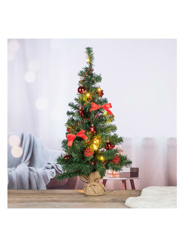 Hollybell Künstlicher Weihnachtsbaum mit LEDs in Grün - (H)75 cm