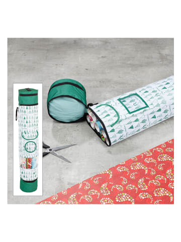 Profiline Geschenkpapier-Organizer in Grün/ Weiß - (L)94 x (B)17 cm