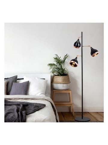 Opviq Staande lamp "Yldo" zwart/koperkleurig