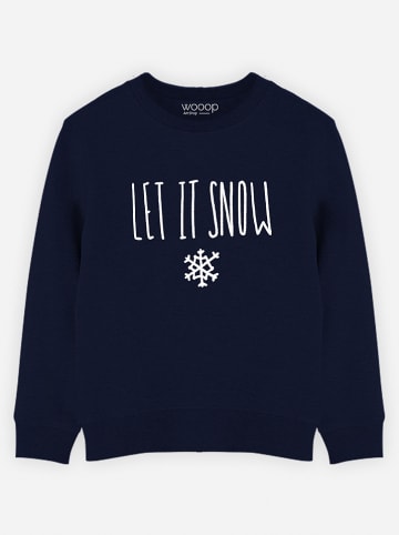 WOOOP Sweatshirt "Let it snow" in Dunkelblau