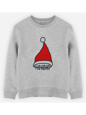 WOOOP Sweatshirt "Ho ho ho" in Grau