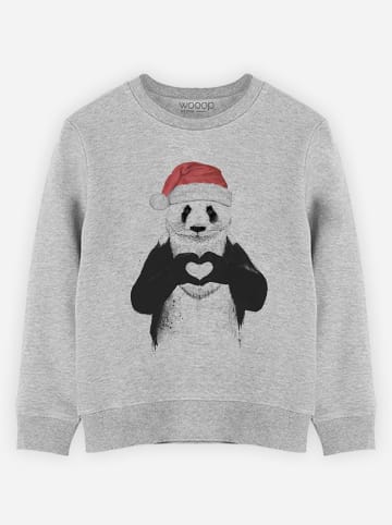 WOOOP Sweatshirt "Santa Panda" in Grau