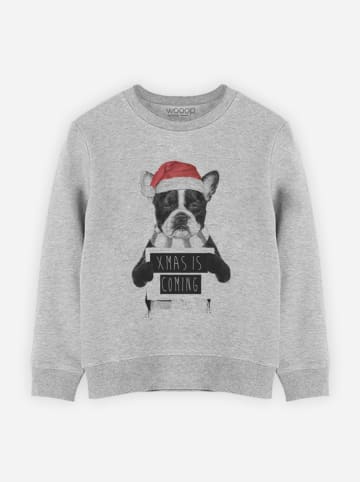 WOOOP Sweatshirt "Xmas is coming" grijs