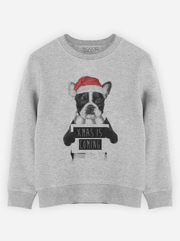 WOOOP Sweatshirt "Xmas is coming" in Grau