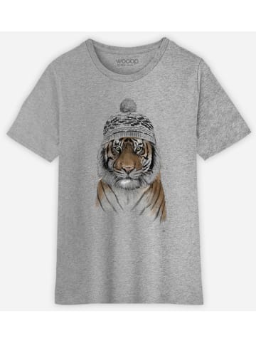 WOOOP Koszulka "Siberian Tiger" w kolorze szarym