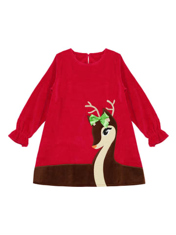 Denokids Jurk "Little Deer Christmas" rood