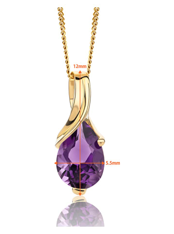 Diamant Exquis Gouden ketting met hanger - (L)45 cm