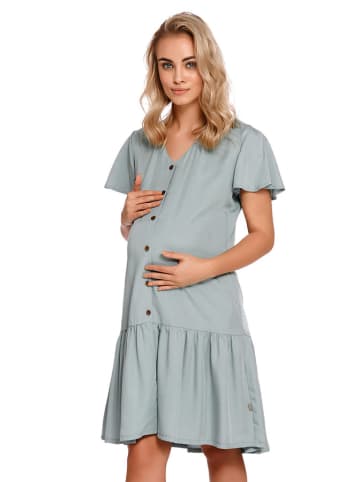 Doctor Nap Ciążowa koszula nocna w kolorze szaroniebieskim