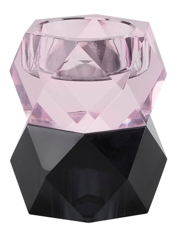 Miss Étoile Kaarshouder lichtroze/zwart - (H)8 x Ø 7 cm