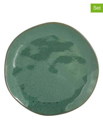 Ogo Living 6er-Set: Dessertteller "Calyope" in Grün - Ø 20 cm