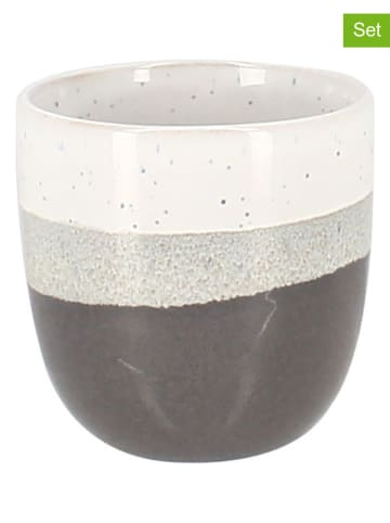 Ogo Living 6er-Set: Espressobecher "Riga" in Grau - 110 ml