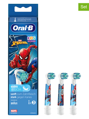 Oral-B 3-delige set: opzetborstels "Kids Spiderman" meerkleurig