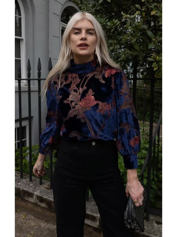 Zibi London Bluzka w kolorze granatowym ze wzorem