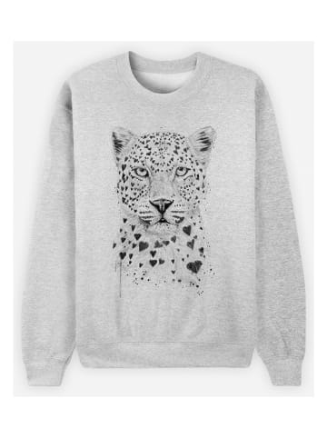 WOOOP Sweatshirt "Lovely Leopard" in Grau