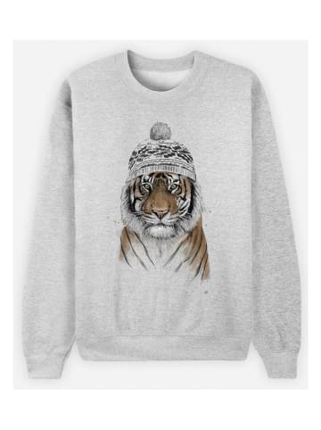 WOOOP Sweatshirt "Siberian Tiger" in Grau