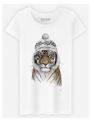 WOOOP Shirt "Siberian Tiger" in Weiß