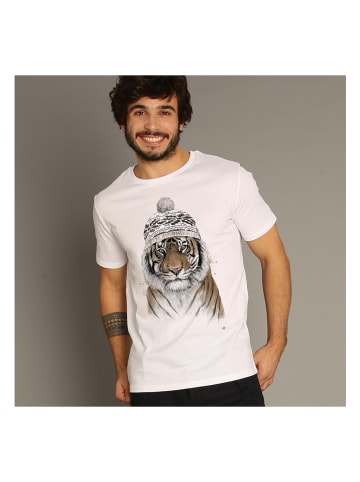 WOOOP Koszulka "Siberian Tiger" w kolorze białym