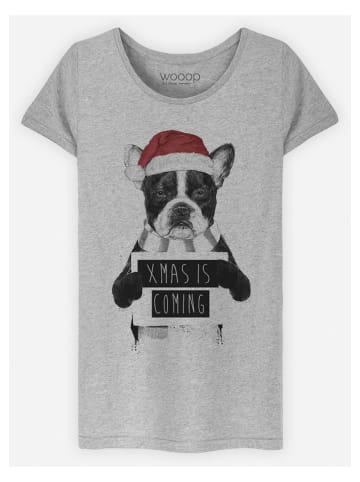 WOOOP Shirt "Xmas is coming" grijs