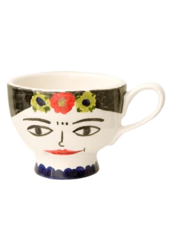 Folkifreckles Kop "Frida" wit/meerkleurig - (H)9 x Ø 11 cm