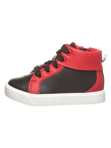 Clarks Skórzane sneakersy "City Oasis" w kolorze czarno-czerwonym