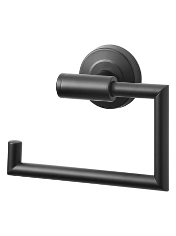 AMARE Roestvrijstalen toiletrolhouder zwart - (B)15 x (H)9 x (D)4 cm
