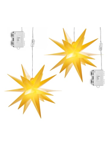 Gartenfreude Decoratieve ledlamp "Ster" geel - (B)57 x (H)48 x (D)44 cm