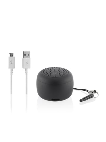 InnovaGoods Bezprzewodowy głośnik w kolorze czarnym - wys. 2,5 x Ø 3,5 cm