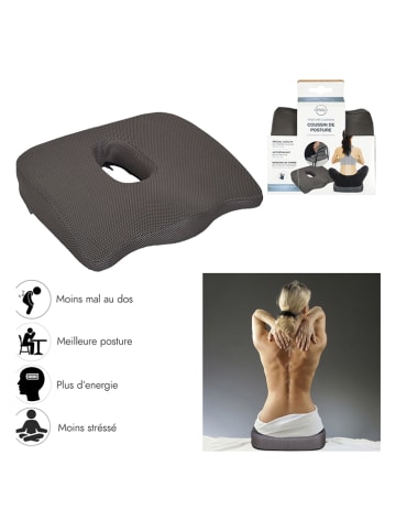 The Concept Factory Haltungskissen in Anthrazit - (B)42 x (H)8 x (T)37 cm