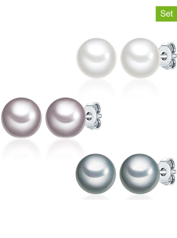 Perldesse 3er-Set: Ohrstecker mit Perlen