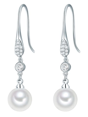 Perldesse Perlen-Ohrringe in Weiß/ Silber